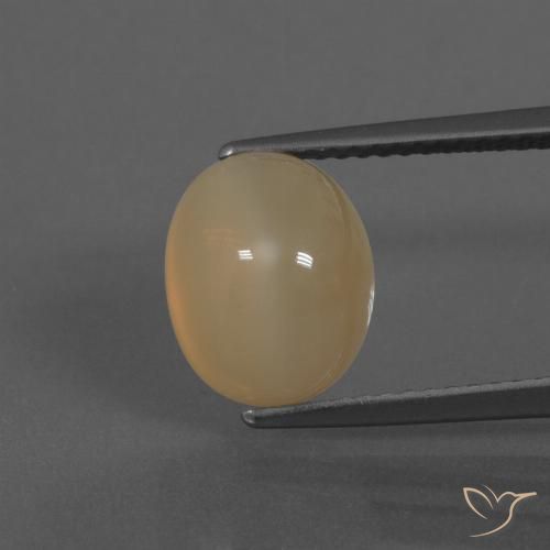 4.72ct Natural Medium Orange-Gold Moonstone, Oval, Translucent, Photo A