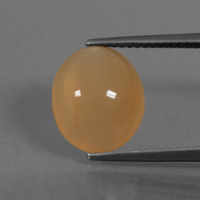 Medium-Light Orange Moonstone Gem - 4.6ct Oval Cabochon (ID: 445779)