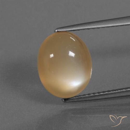 4.18ct Natural Orange Cream Moonstone, Oval, Translucent