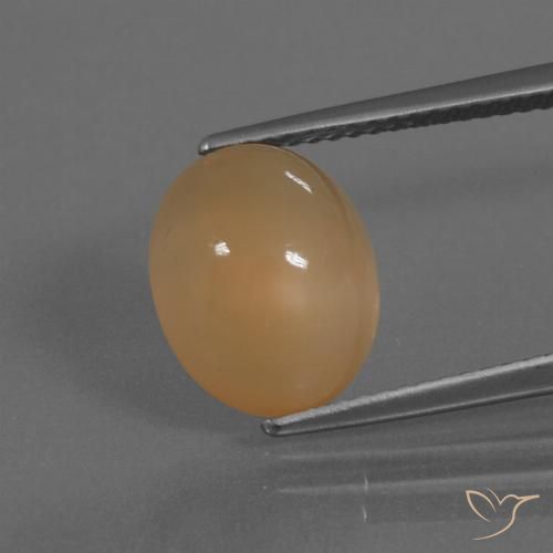 4.12ct Natural Cantaloupe Orange Moonstone, Oval, Translucent, Photo A