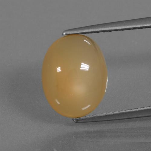 Tangerine Moonstone Gem - 3.8ct Oval Cabochon (ID: 445793)
