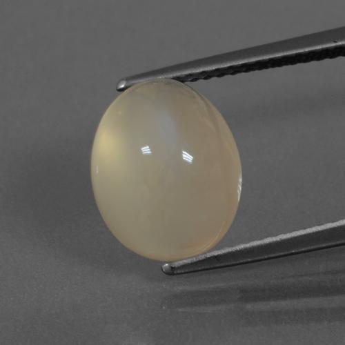 hellbraun Mondstein Edelstein - 5.3ct Oval Cabochon (ID: 445850)