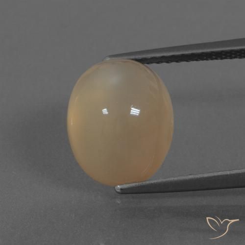 5.95ct Natural Light Brown Moonstone, Oval, Translucent