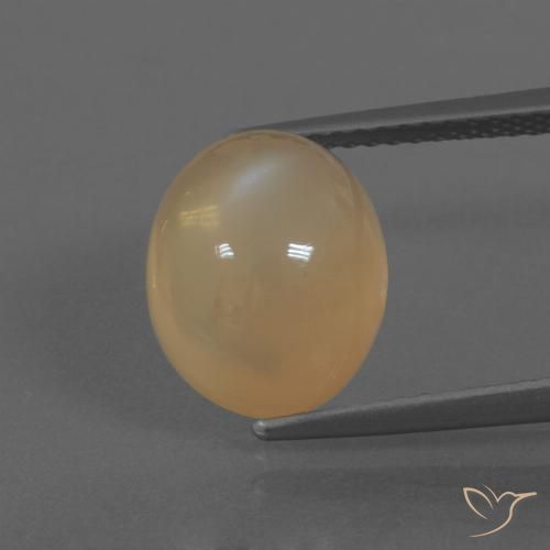 5.20ct Natural Light Brown Moonstone, Oval, Translucent