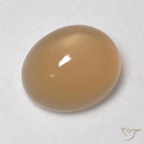 5.30ct Natural Cantaloupe Orange Moonstone, Oval, Translucent
