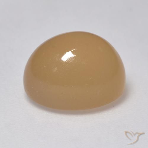 Moonstone Gemstone in 11 x 9 mm (calibrated) Size for Sale, Moonstone Stone in Cantaloupe Orange Color