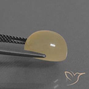 Moonstone Gemstone in 11 x 9 mm (calibrated) Size for Sale, Moonstone Stone in Light Yellow Color