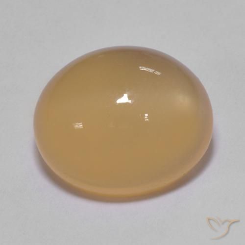 5.01 ct Golden Moonstone Stone, Natural Moonstone in Oval Cabochon Shape for Sale