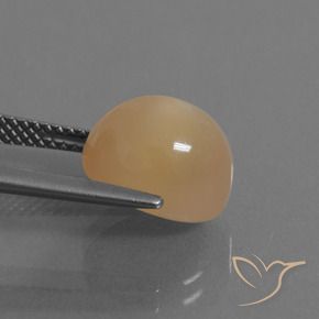 Moonstone Gemstone in 11 x 9 mm (calibrated) Size for Sale, Moonstone Stone in Orange-Gold Color