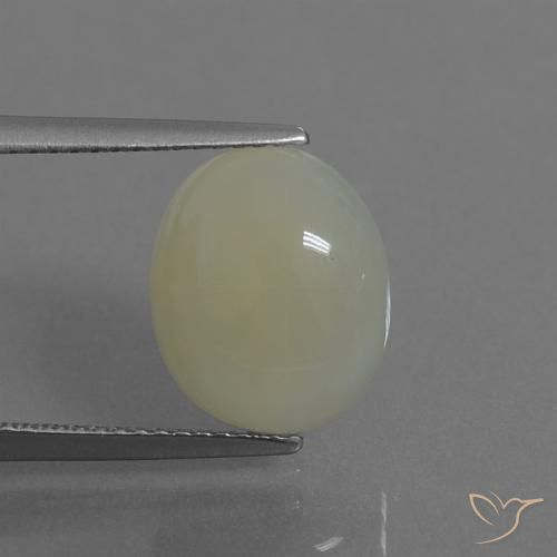 4.28ct Natural Greenish Yellow Moonstone, Oval, Translucent