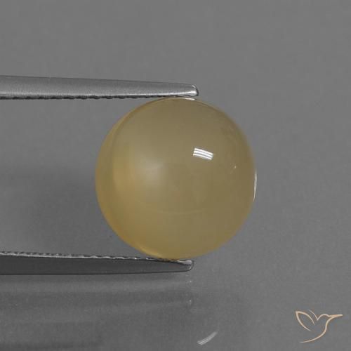 5.13ct Natural Light Coffee Brown Moonstone, Round, Translucent