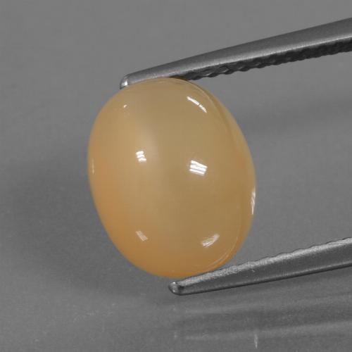 Orange-Gold Mondstein Edelstein - 4.2ct Oval Cabochon (ID: 445923)