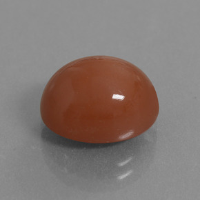 6.02 ct Red Moonstone Stone, Natural Moonstone in Oval Cabochon Shape for Sale