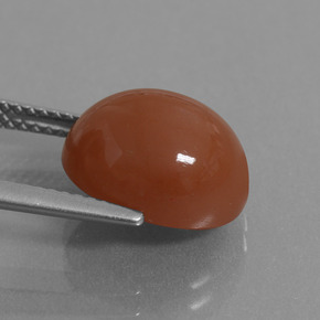 Moonstone Gemstone in 12 x 10 mm (calibrated) Size for Sale, Moonstone Stone in Medium Red Color