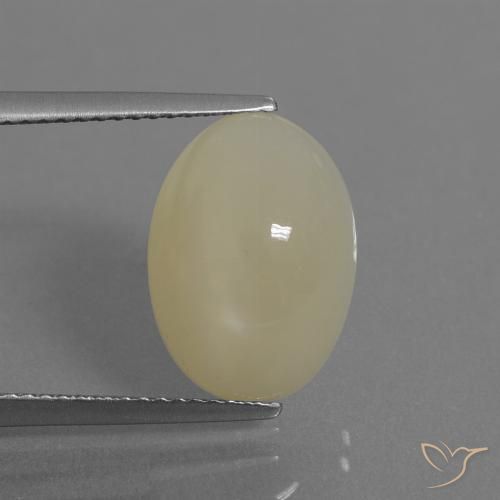 5.63ct Natural Light Yellow Moonstone, Oval, Translucent