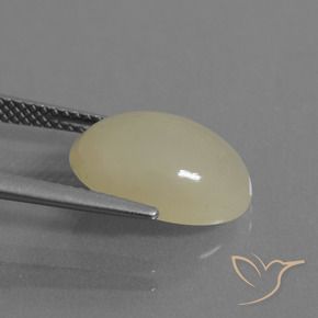 Moonstone Gemstone in 14 x 10 mm (calibrated) Size for Sale, Moonstone Stone in Light Yellow Color