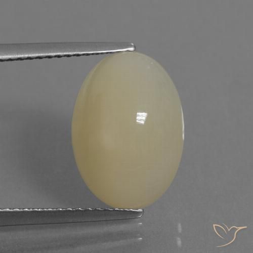 5.89ct Natural Pale Brown Moonstone, Oval, Translucent