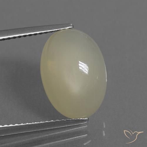 5.67ct Natural Light Yellow Moonstone, Oval, Translucent