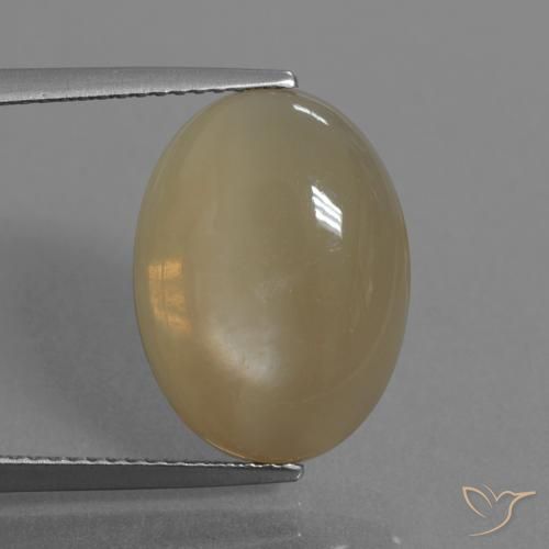 7.18ct Natural Medium-Dark Orange Moonstone, Oval, Translucent