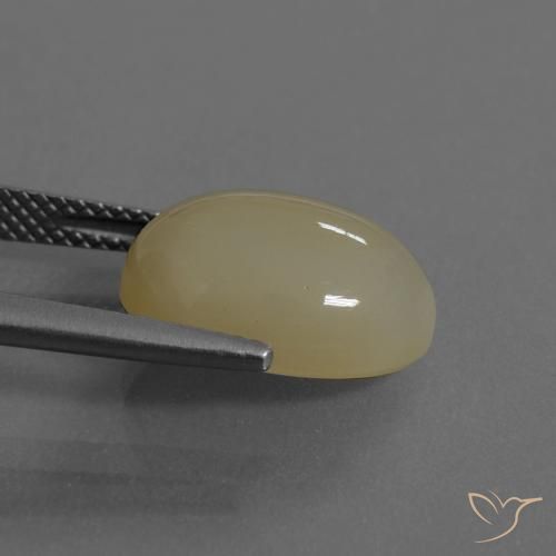 Moonstone Gemstone in 14 x 10 mm (calibrated) Size for Sale, Moonstone Stone in Light Yellow Brown Color