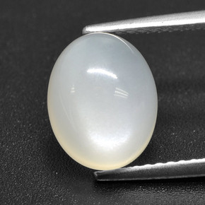 Translucent White Moonstone Gem - 3.4ct Oval Cabochon (ID: 460121)