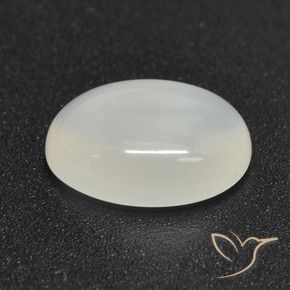 2.89 ct White Moonstone Stone, Natural Moonstone in Oval Cabochon Shape for Sale