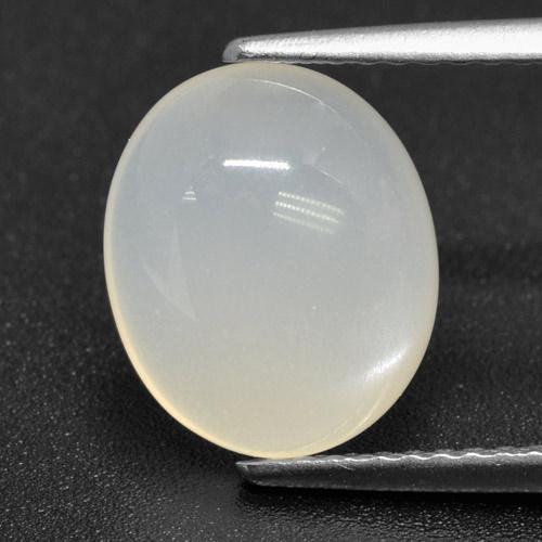 Translucent White Moonstone Gem - 3.4ct Oval Cabochon (ID: 460130)