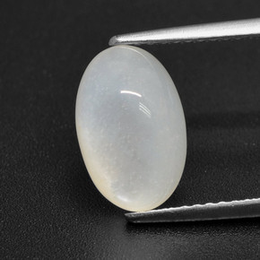 Translucent White Moonstone Gem - 3.1ct Oval Cabochon (ID: 460170)