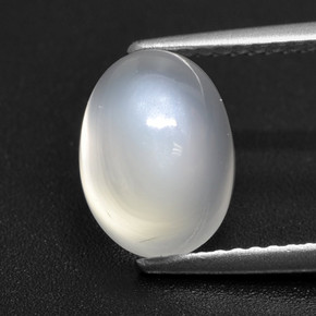 3.23 ct White Moonstone Gemstone, Moonstone Gem in Oval Cabochon Shape for Sale.