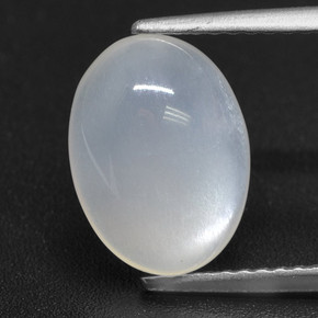 Translucent White Moonstone Gem - 3.3ct Oval Cabochon (ID: 460173)