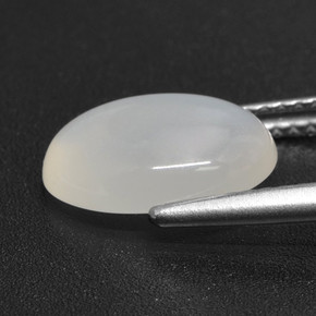Moonstone Gemstone in 11.5 x 8.4 mm Size for Sale, Moonstone Stone in Translucent White Color