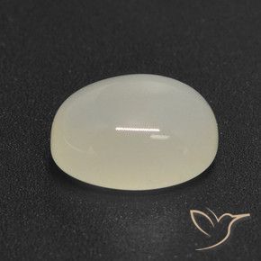3.21 ct White Moonstone Stone, Natural Moonstone in Oval Cabochon Shape for Sale