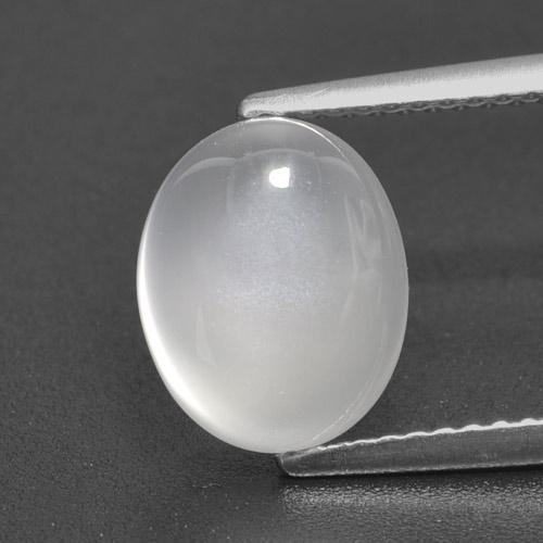 Translucent White Moonstone Gem - 3.1ct Oval Cabochon (ID: 460206)
