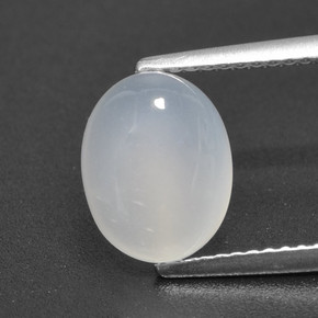 Translucent White Moonstone Gem - 2.8ct Oval Cabochon (ID: 460208)