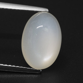 Translucent White Лунный Камень Камень - 4.3ct Овал Кабошон (ID: 460230)