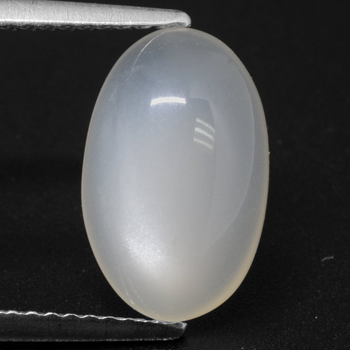 Translucent White Moonstone Gem - 4ct Oval Cabochon (ID: 460232)