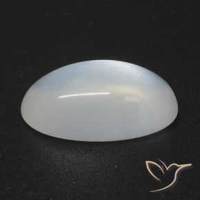 3.24 ct White Moonstone Stone, Natural Moonstone in Oval Cabochon Shape for Sale