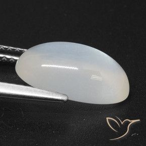 Moonstone Gemstone in 12.7 x 7.8 mm Size for Sale, Moonstone Stone in Translucent White Color