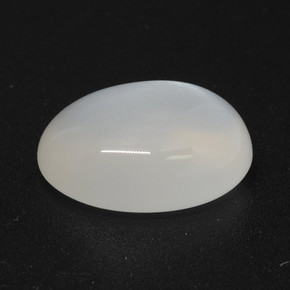 3.92 ct White Moonstone Stone, Natural Moonstone in Oval Cabochon Shape for Sale