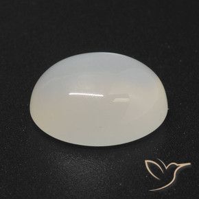 3.76 ct White Moonstone Stone, Natural Moonstone in Oval Cabochon Shape for Sale