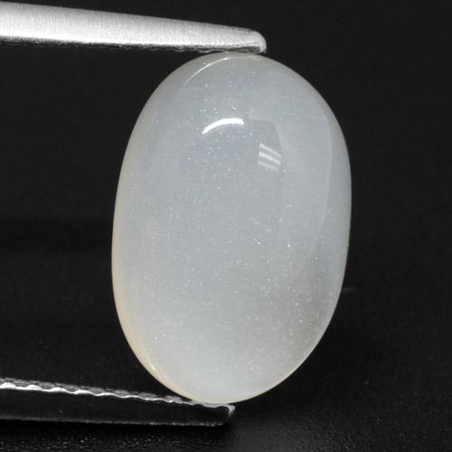 Translucent White Moonstone Gem - 3.3ct Oval Cabochon (ID: 460238)