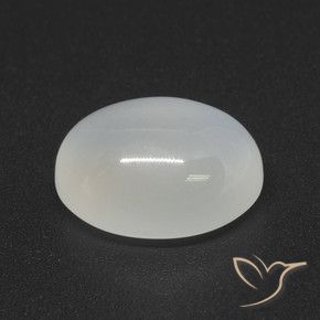 4.02 ct White Moonstone Stone, Natural Moonstone in Oval Cabochon Shape for Sale