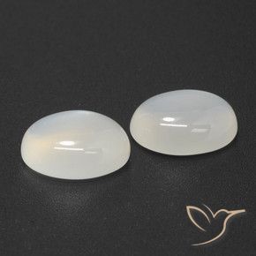 4.85 ctw White Moonstone Stones, Natural Moonstone in Oval Cabochon Shape for Sale