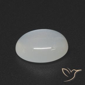 2.31 ct White Moonstone Stone, Natural Moonstone in Oval Cabochon Shape for Sale