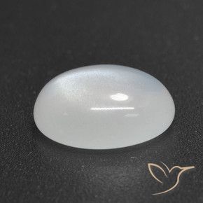 2.16 ct White Moonstone Stone, Natural Moonstone in Oval Cabochon Shape for Sale