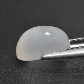 Moonstone Gemstone in 9 x 7 mm (calibrated) Size for Sale, Moonstone Stone in Translucent White Color