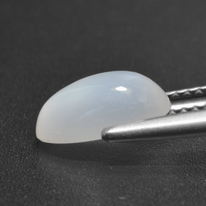 Moonstone Gemstone in 9.9 x 6.4 mm Size for Sale, Moonstone Stone in Translucent White Color