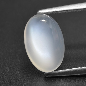 2.13 ct White Moonstone Gemstone, Moonstone Gem in Oval Cabochon Shape for Sale.