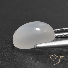 Moonstone Gemstone in 8.7 x 6.3 mm Size for Sale, Moonstone Stone in Translucent White Color