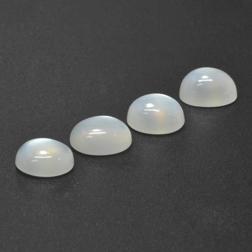 5.90 ctw White Moonstone Stones, Natural Moonstone in Oval Cabochon Shape for Sale